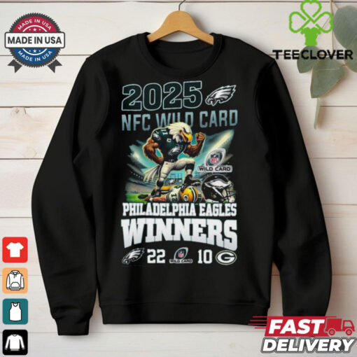 Philadelphia Eagles Are NFC Wild Card 2025 Winners 22 10 Celebrating T Shirt