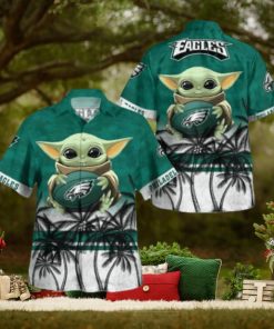 Philadelphia Eagles Baby Yoda 3D Hawaiian Shirt For Men And Women