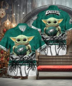 Philadelphia Eagles Baby Yoda 3D Hawaiian Shirt For Men And Women