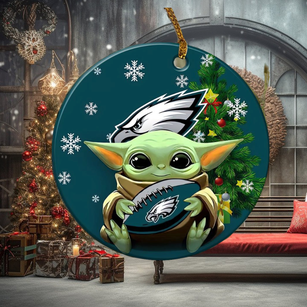Philadelphia Eagles Baby Yoda NFL Football Ornaments Philadelphia Eagles Baby Yoda NFL Football Ornaments