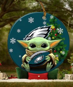 Philadelphia Eagles Baby Yoda NFL Football Ornaments
