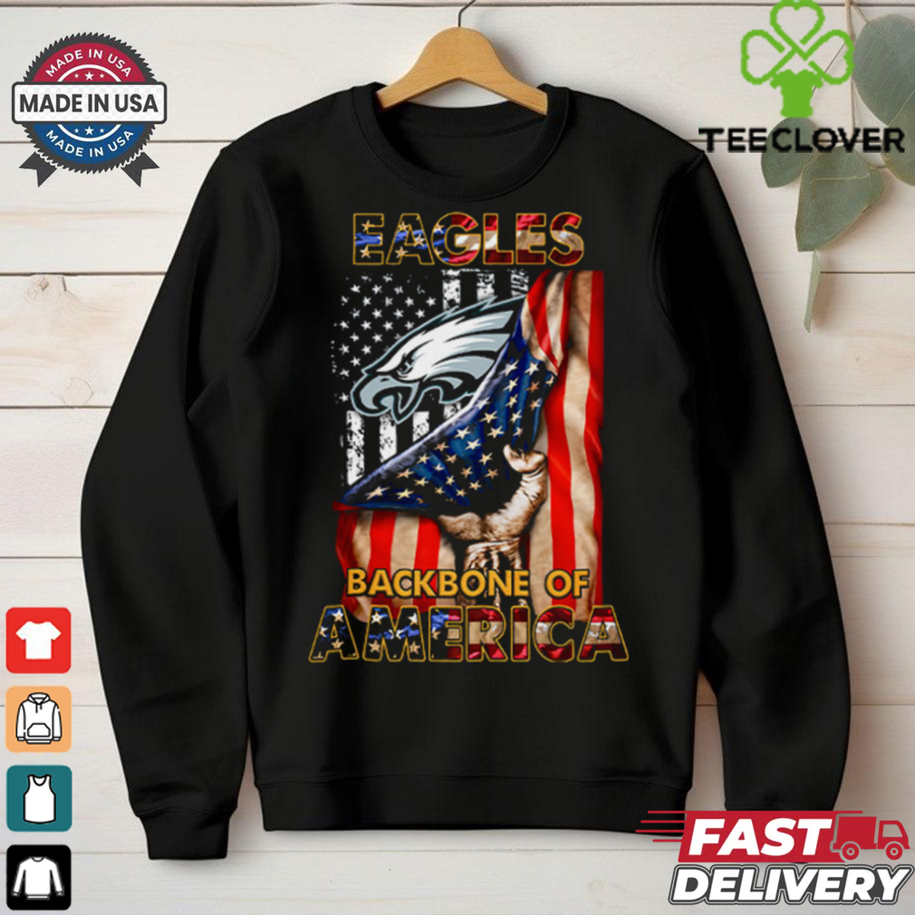 Philadelphia Eagles Backbone Of America NFL Football T Shirt Philadelphia Eagles Backbone Of America NFL Football T Shirt