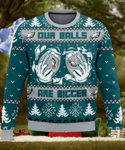 Philadelphia Eagles Ball 3D Christmas Sweater Ugly Christmas Sweater Christmas Gift Ideas