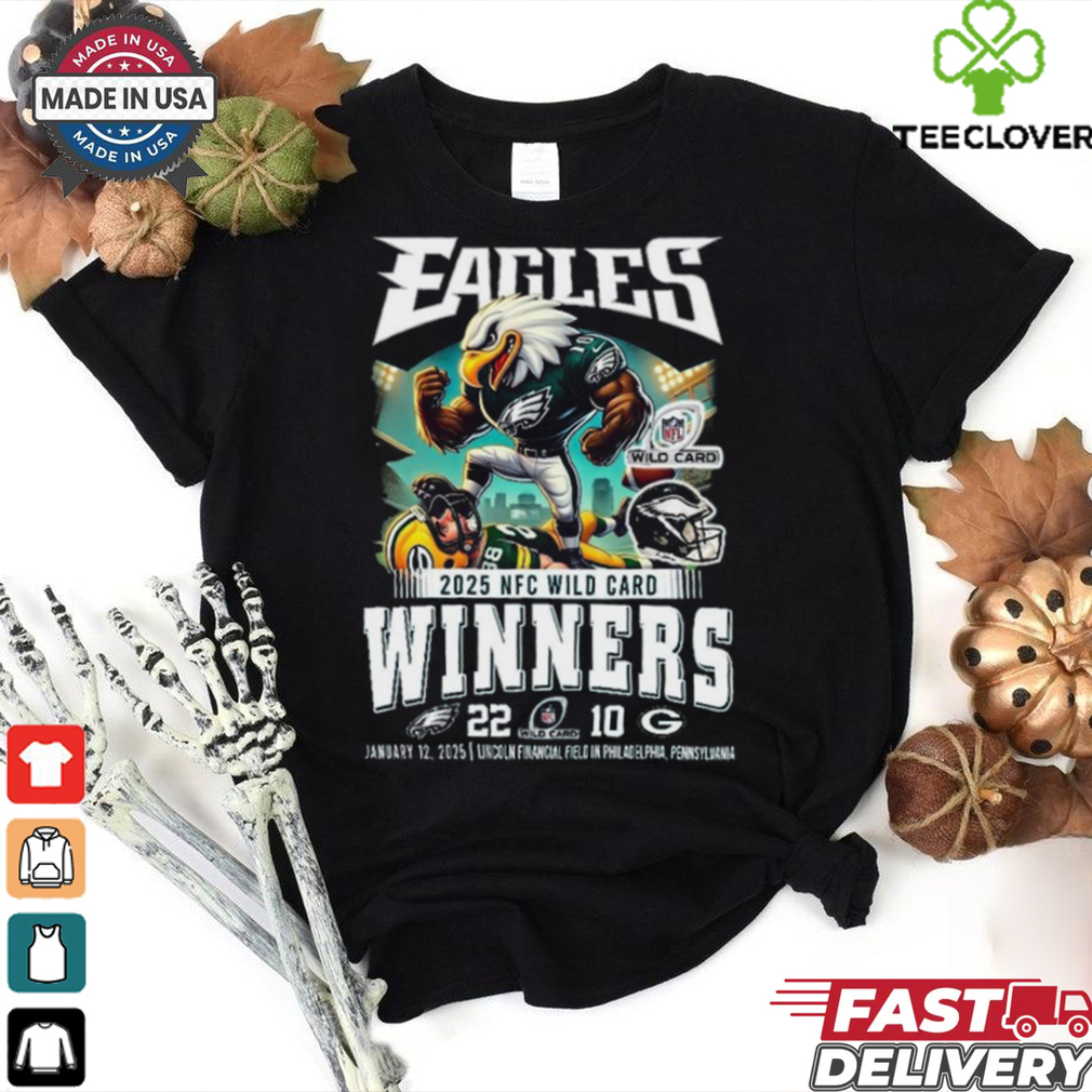 Philadelphia Eagles Beat Packers Winners NFC 2025 Mascot Shirt Philadelphia Eagles Beat Packers Winners NFC 2025 Mascot Shirt
