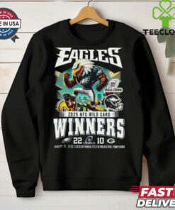Philadelphia Eagles Beat Packers Winners NFC 2025 Mascot Shirt