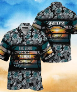 Philadelphia Eagles Birds All Day Sunset Hawaiian Shirt
