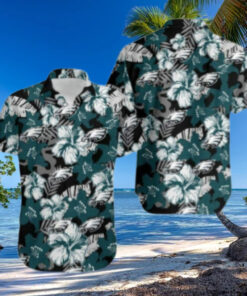 Philadelphia Eagles Bold Floral Camouflage Hawaiian Shirt
