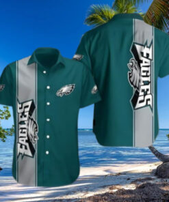 Philadelphia Eagles Bold Stripes Hawaiian Shirt