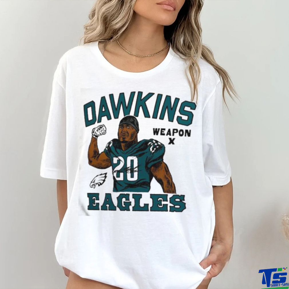 Philadelphia Eagles Brian Dawkins Weapon x T-Shirt | Kelly Green Philadelphia Eagles Apparel from Homage. | Officially Licensed NFL Apparel from