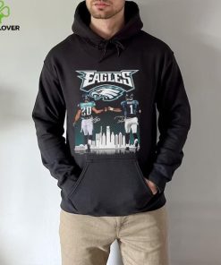 Philadelphia Eagles Brian Dawkins vs Jalen Hurts Philadelphia city signatures shirt