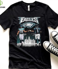Philadelphia Eagles Brian Dawkins vs Jalen Hurts Philadelphia city signatures shirt
