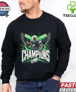 Philadelphia Eagles Champions Transparent mascot 2025 shirt