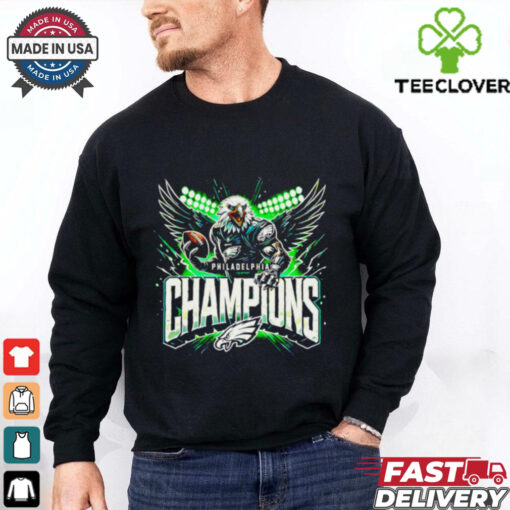 Philadelphia Eagles Champions Transparent mascot 2025 shirt