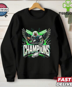 Philadelphia Eagles Champions Transparent mascot 2025 shirt