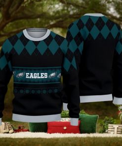 Philadelphia Eagles Christmas Caro Pattern Ugly Sweater For Men Women