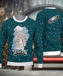 Philadelphia Eagles Christmas Santa Claus Tattoo Ugly Christmas Sweater