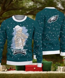 Philadelphia Eagles Christmas Santa Claus Tattoo Ugly Sweater For Men Women