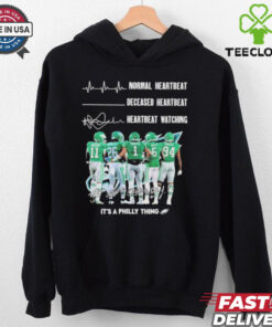 Philadelphia Eagles Crazy Heartbeat Watching Them Playing 2024 signatures T Shirt