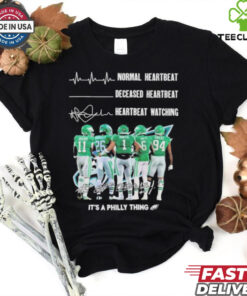 Philadelphia Eagles Crazy Heartbeat Watching Them Playing 2024 signatures T Shirt