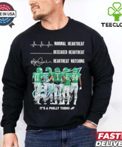 Philadelphia Eagles Crazy Heartbeat Watching Them Playing 2024 signatures T Shirt
