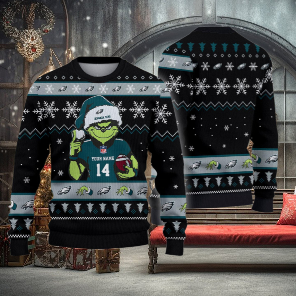 Philadelphia Eagles Custom Chrismas Ugly Sweater Philadelphia Eagles Custom Chrismas Ugly Sweater