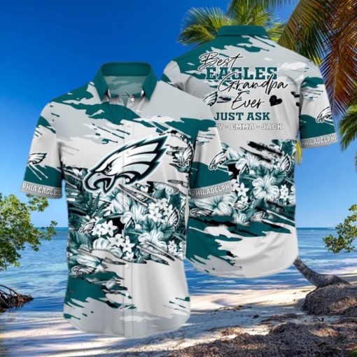 Philadelphia Eagles Custom Hawaiian Shirt   Short  T Shirt Hawaiian Pattern Print Style