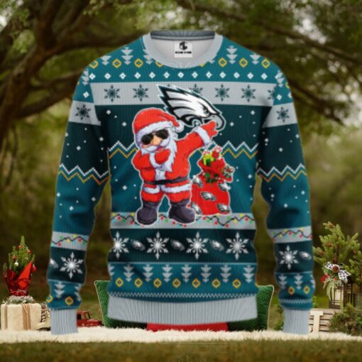 Philadelphia Eagles Dabbing Santa Claus Ugly Christmas Sweater