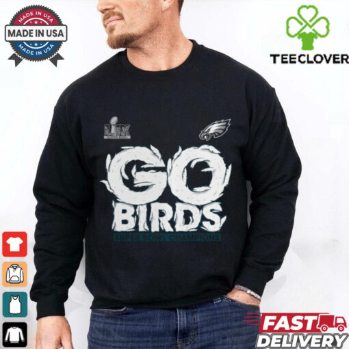 Philadelphia Eagles Fanatics Super Bowl LIX Champions Big & Tall Go Birds T Shirt