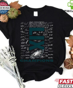 Philadelphia Eagles Fanatics Super Bowl LIX Champions Big & Tall Roster Autograph Signature T Shirt