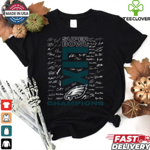 Philadelphia Eagles Fanatics Super Bowl LIX Champions Big & Tall Roster Autograph Signature T Shirt