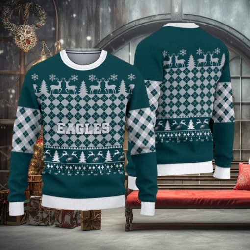 Philadelphia Eagles Fans Pattern Toboggan Knitted Christmas Sweater