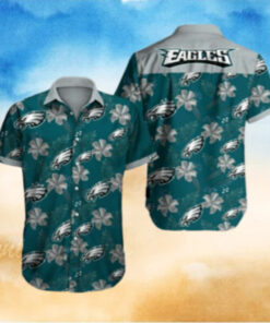 Philadelphia Eagles Floral Logo Hawaiian Shirt