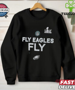 Philadelphia Eagles Fly Eagles Fly Super Bowl LIX NFL T Shirts