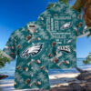 Philadelphia Eagles Floral Whiteout Hawaiian Shirt
