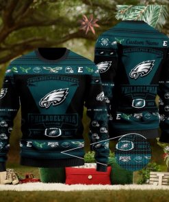 Philadelphia Eagles Football Team Logo Personalizeds Christmas Ugly Wool Knitted Sweater