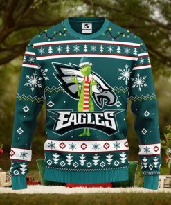Philadelphia Eagles Funny Grinch Christmas Ugly Sweater