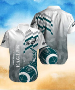 Philadelphia Eagles Geometric Gradient Hawaiian Shirt