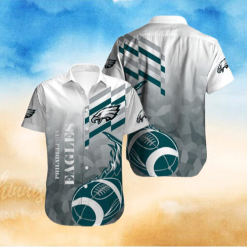 Philadelphia Eagles Geometric Gradient Hawaiian Shirt