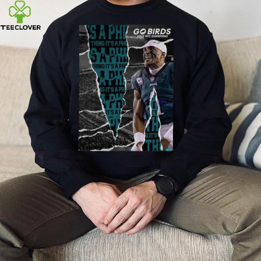 Philadelphia Eagles Go Birds 2023 NFC Champions Shirt - Peanutstee