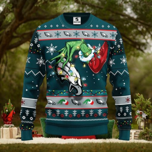 Philadelphia Eagles Grinch Christmas Ugly Sweater