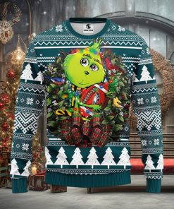 Philadelphia Eagles Grinch Hug Christmas Ugly Sweater