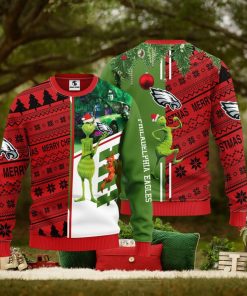 Philadelphia Eagles Grinch & Scooby Doo Christmas Ugly Sweater 1