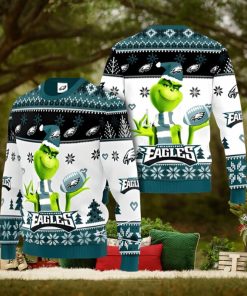Philadelphia Eagles Grinch Ugly Christmas Sweater Xmas 3D Printed Christmas Sweater Gift