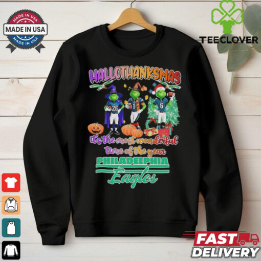 Philadelphia Eagles Hallothanksmas the most wonderful time of the year shirt
