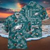 Philadelphia Eagles Hawaiian Shirt Coconut Tree Pattern Summer Vacation Gift