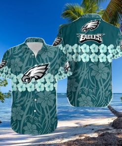 Philadelphia Eagles Hawaiian Shirt Hibiscus Flower Philadelphia Eagles Gift