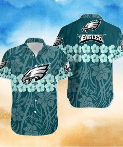 Philadelphia Eagles Hawaiian Shirt Hibiscus Flower Philadelphia Eagles Gift