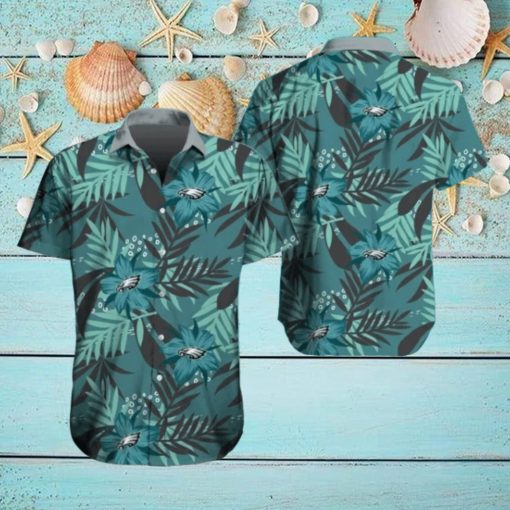 Philadelphia Eagles Hawaiian Tracksuit Floral Outfits Button Shirt Beach Shorts