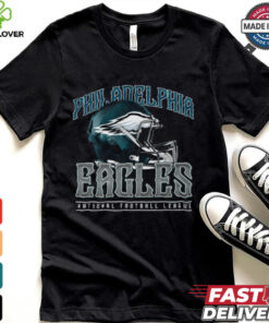 Philadelphia Eagles Helmet Garment Dyed Heavyweight T Shirt