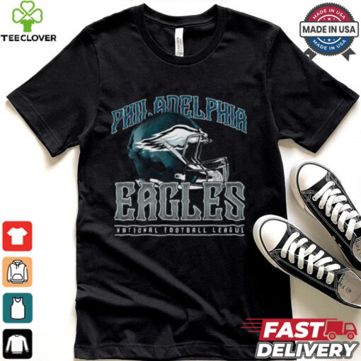 Philadelphia Eagles Helmet Garment Dyed Heavyweight T Shirt